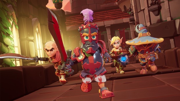 Dungeon Defenders Awakened screenshot of the four playable characters