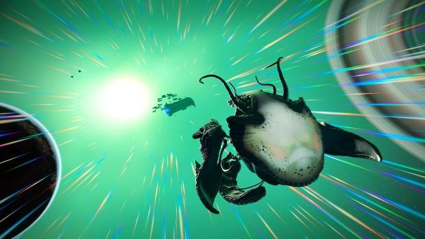No Man's Sky screenshot of the newly added living ships