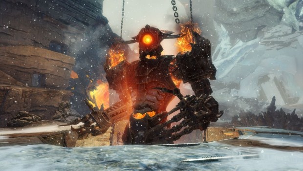Guild Wars 2: Visions of the Past update screenshot of the golem boss