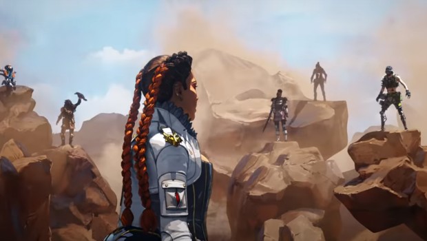 Apex Legends artwork showing Loba and the various Legends