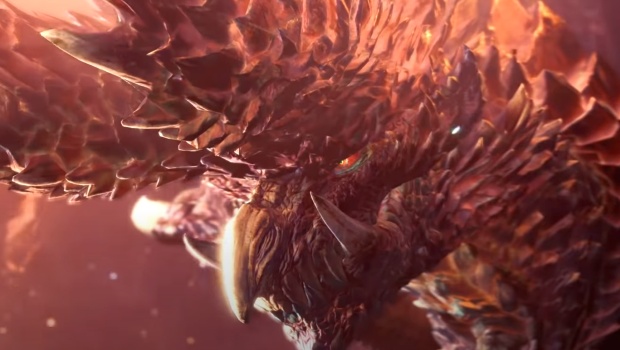 Monster Hunter World: Iceborne screenshot of the mighty dragon Alatreon