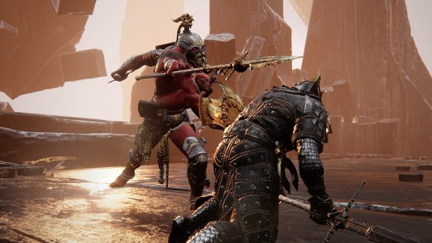 Mortal Shell close up screenshot of a duel