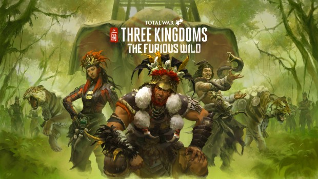 Total War: Three Kingdoms' The Furious Wild DLC artwork and logo