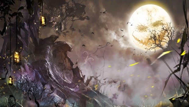 Guild Wars 2 artwork for the Shadow of the Mad King Halloween event