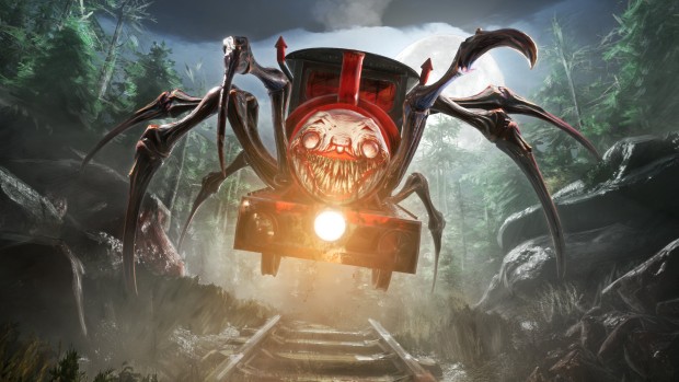 Choo-Choo Charles survival horror game with a demonic train artwork and logo