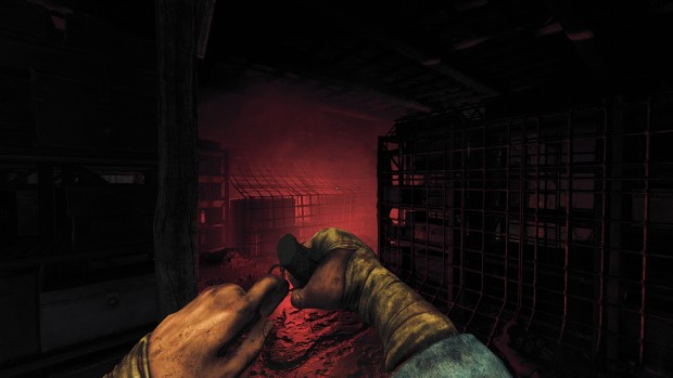 Amnesia: The Bunker atmospheric horror game screenshot of a desperate grenade throw