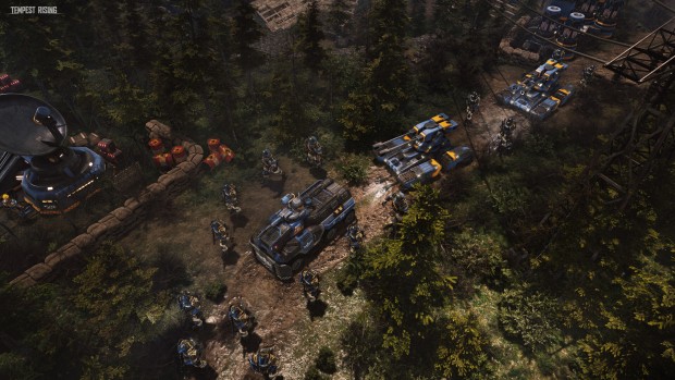 Tempest Rising, Command & Conquer inspired strategy game, screenshot of a Global Defense Force convoy