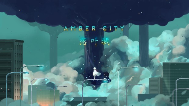 Amber City official artwork and logo for the indie puzzle-adventure