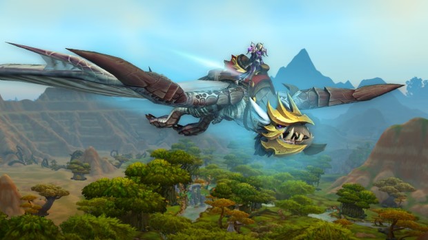 World of Warcraft: Dragonflight screenshot of oldschool Dragonriding
