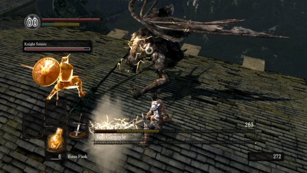 Dark Souls Solaire against Gargoyles