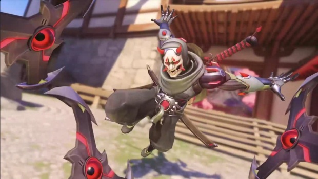 Oni Genji skin screenshot from Overwatch