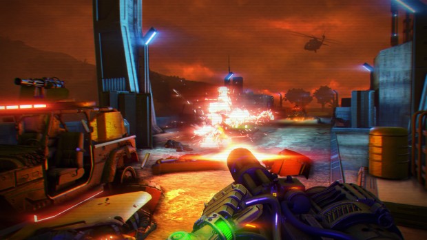 Far Cry 3: Blood Dragon machinegun screenshot