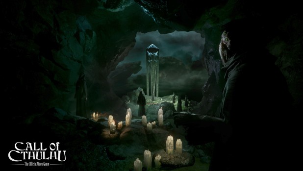 Call of Cthulhu screenshot of strange cultists in the night