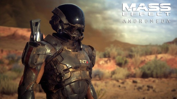 Mass Effect: Andromeda Pathfinder in the desert screenshot