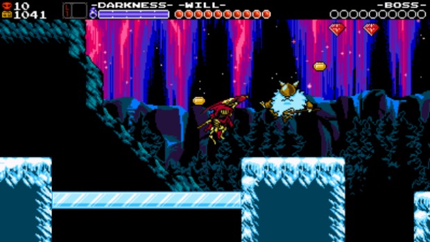 Shovel Knight's Specter Knight in action