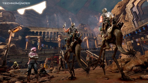 Screenshot from The Technomancer RPG showcasing some raiders