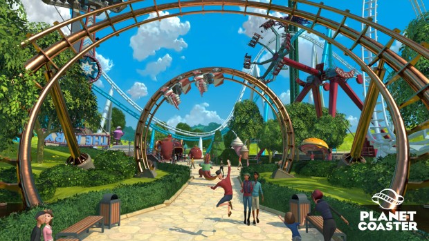 Planet Coaster's roller-coaster screenshot