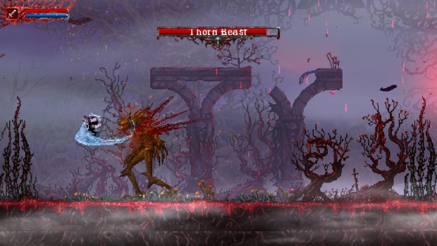 screenshot of a bossfight from Slain: Back from Hell