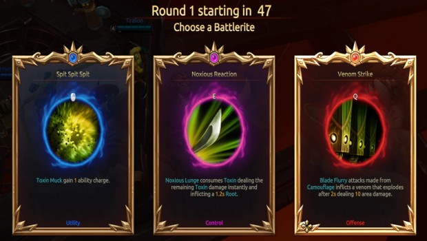 Battlerite screenshot showcasing the various talents