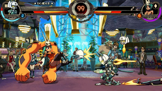 Skullgirls Second Encore+ screenshot of Cerebella and Fortune