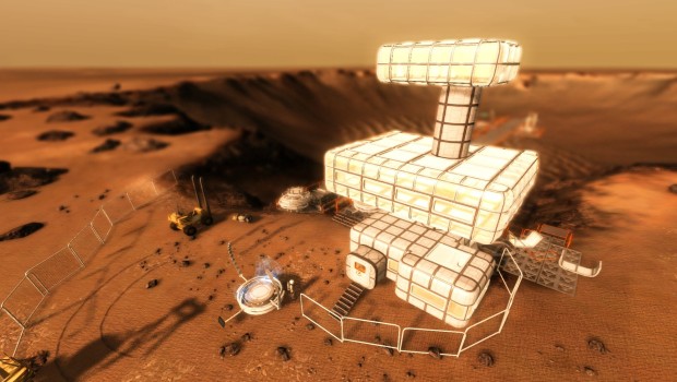 Take on Mars screenshot featuring a player built base