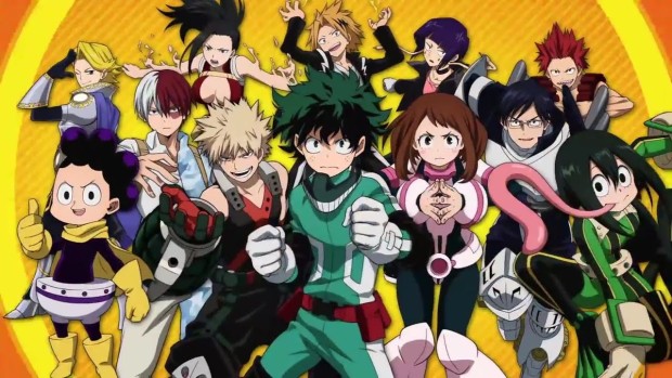 My Hero Academia artwork featuring the major characters