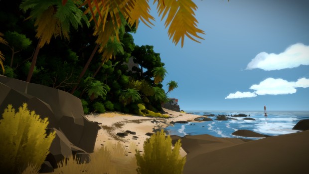 The Witness screenshot showcasing a lovely beach