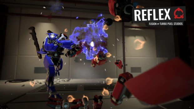 A robot from Reflex getting absolutely destroyed