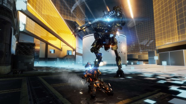 Titanfall 2's action screenshot on the new War Games map