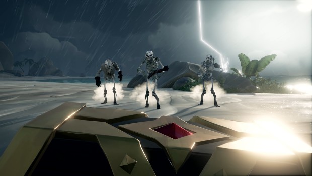 Sea of Thieves screenshot of a bunch of skeletons