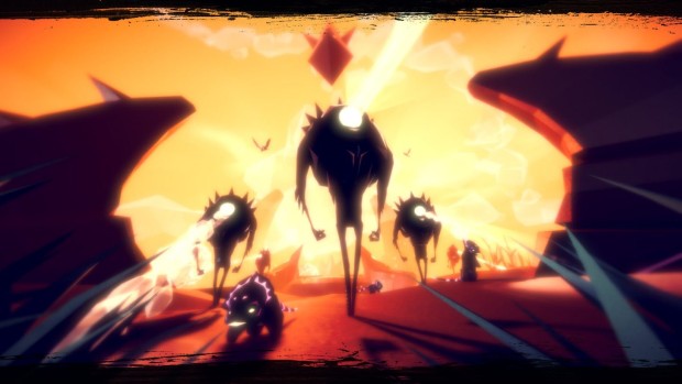 Fe adventure game screenshot of the mysterious silent ones