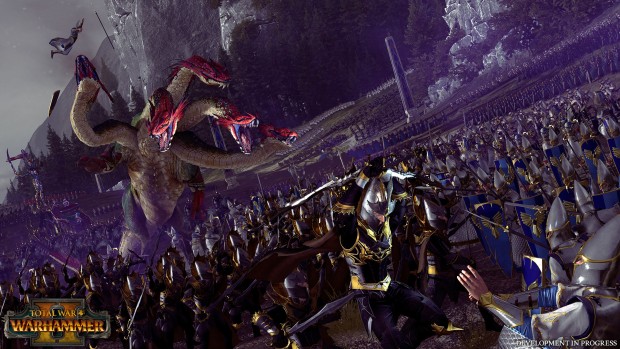 Total War: Warhammer 2 screenshot of the gigantic hydra in battle
