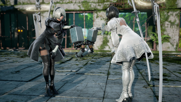 Soulcalibur VI screenshot of two 2B characters bowing