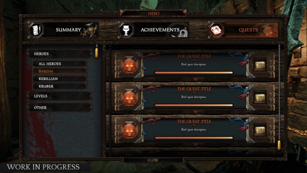 Warhammer: Vermintide 2 screenshot of the new quest system that's still under development