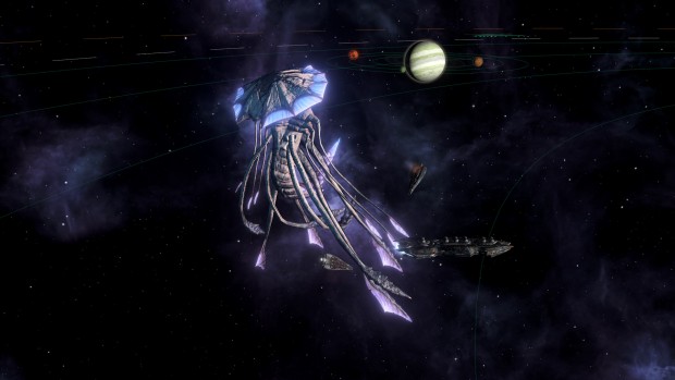 Stellaris: Distant Stars screenshot of a truly enormous space creature