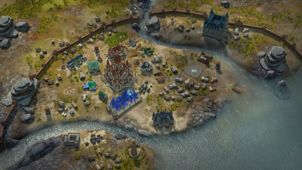 Pathfinder: Kingmaker screenshot of the city you can build up