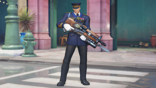 Overwatch Anniversary 2019 screenshot of Formal Soldier 76