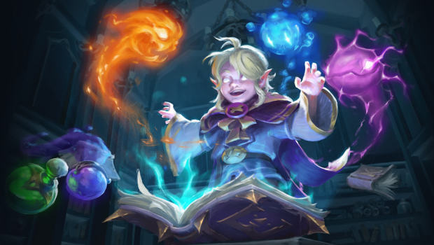Dota 2 artwork for the young Invoker cosmetic