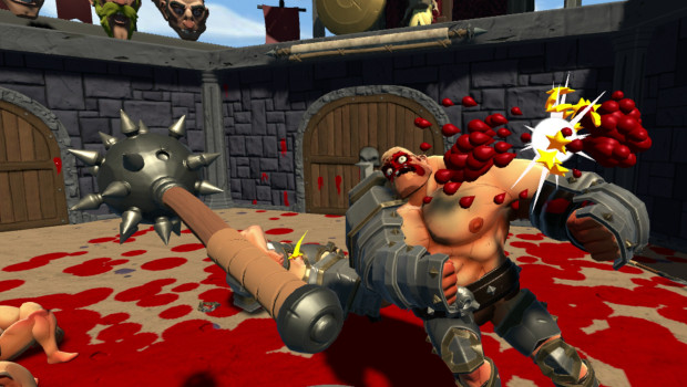 GORN screenshot of an enemy getting bonked in the head with a mace