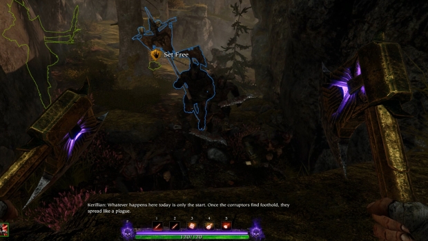 Vermintide 2 Winds of Magic screenshot of the Beastmen in the dark