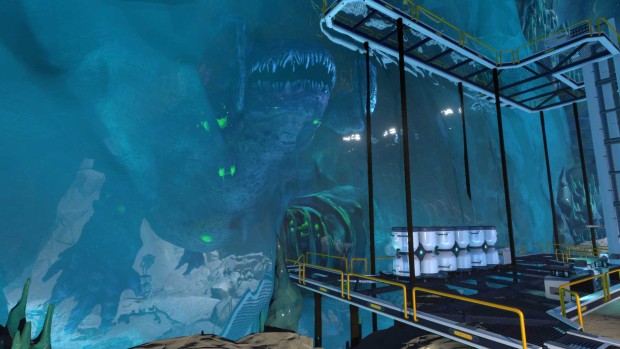 Subnautica: Below Zero screenshot of a leviathan encased in ice