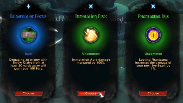 World of Warcraft: Shadowlands screenshot of the infinite immolation build