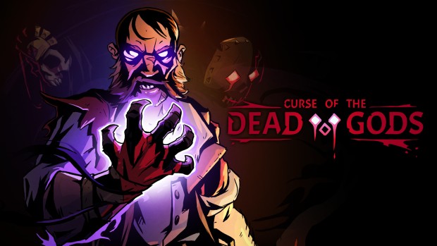 Curse of the Dead Gods official artwork with logo on the right