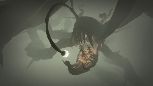 Outer Wilds screenshot of a truly strange and alien landscape