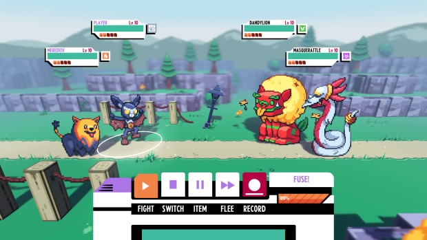 Cassette Beasts Pokemon inspired tactics game battle screenshot