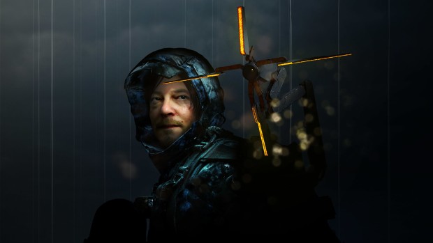 Death Stranding screenshot of the main character in the rain