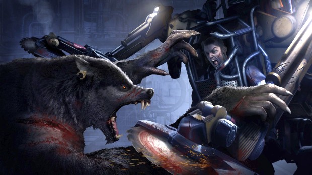 Werewolf: The Apocalypse - Earthblood artwork of a werewolf fighting a mech