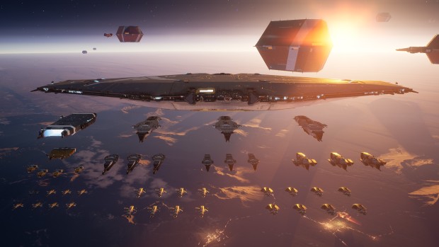 Homeworld 3 screenshot of the massive fleet