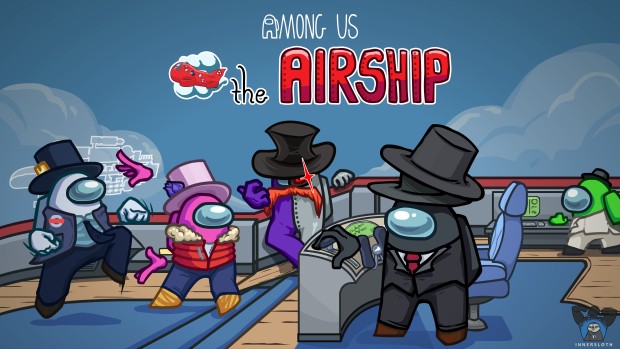 Among Us official artwork for the Airship map
