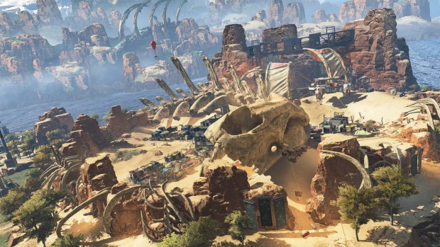 Apex Legends screenshot of the new Skull Town arena